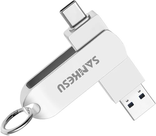 256GB USB Stick 3.2 Gen 2 Externe SSD USB-C & USB-A Port, 400MB/s Lesegeschwindigkeit, Hochgeschwindigkeits-Doppelkopf-USB-Flash Drive für Handy, Android/iPhone 15, MacBook, Tablet, Laptop
