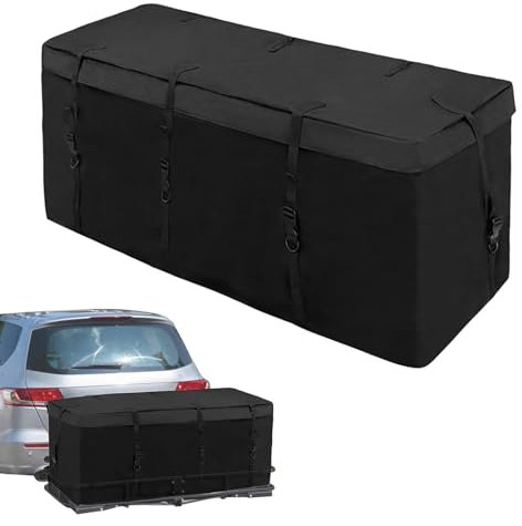 Car Cargo Carrier Bag, Waterproof Hitch Rack Cargo Bag, Car Rooftop Cargo Carrier Bag,Rooftop Cargo Bag,Car Rear Box Waterproof Foldable Luggage Box,Suitable for Cars, Vans or SUVs