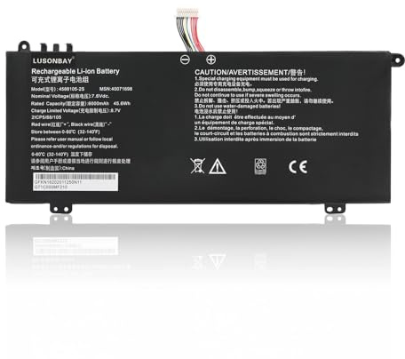 LUSONBAY 4588105-2S 4588106-2S Laptop Battery Replacement For Medion Akoya E15403 Dynabook Satellite Pro C50-E-105 C50D-B-10D C50D-B-10E C50D-B-11A C50D-B-100 C50-E-105 C50-H-103 7.6V/45.6Wh