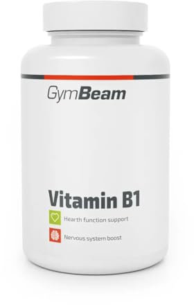 GymBeam Vitamin B1 (Tabletten) - 100 mg Thiaminmononitrat pro Tagesdosis, essentielles wasserlösliches Vitamin, unterstützt Nervensystem, Psyche & Herzfunktionen, vegan, 90 tabs
