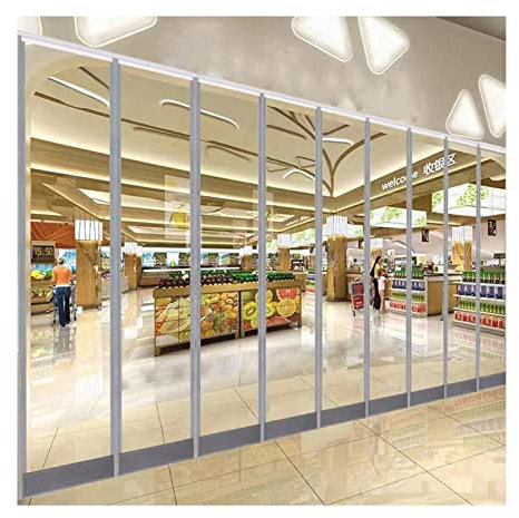 Rideau de porte magnétique à isolation thermique pour balcon, terrasse, panneau en PVC transparent, coupe-vent, imperméable, protection acoustique, fermeture automatique, idéal pour rester au chaud et