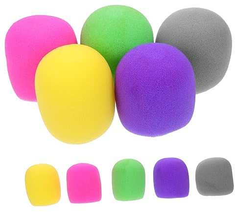 Yardenfun Mikrofon Schwammabdeckungen 10 Stück Bunt Atmungsaktive Mikrofonabdeckungen Aus Leichtem Schaumstoff Schutz Gegen Feuchtigkeit Und Staub Für Karaoke Und Studioeinsatz