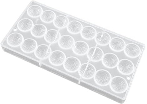 Cabilock 24-Cavity Polka Dot Chocolate Mold Silicone Half Sphere Cake Baking Mould Fondant Mold for Home Baking Tools