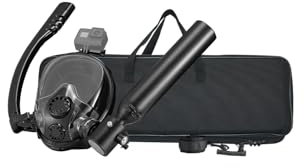 VEVOR Bouteille de plongée Portable de 0,5 L, Bouteille d'oxygène avec Pompe, pour Respiration 5-10 Minutes, Profondeur de plongée de 10 m, réservoir d'air Rechargeable pour Exploration sous-Marine