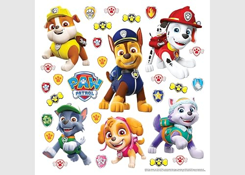 Paw Patrol Kinderzimmer Wandstickers, Wandtattoo junge deko von AG Design | 30 x 30 cm | ADKS 3946