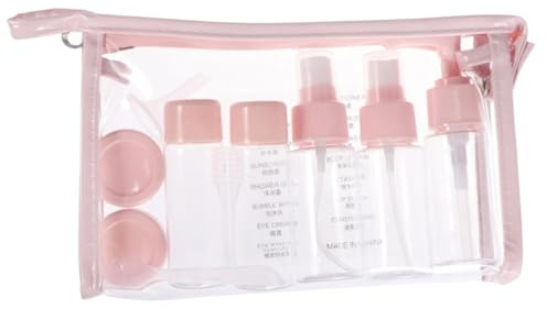 CALLARON Kosmetik-reisebehälter Set Behälter Für Toilettenartikel Und Flüssigkeiten Transparentes Flaschenset Robust Aus Kunststoff