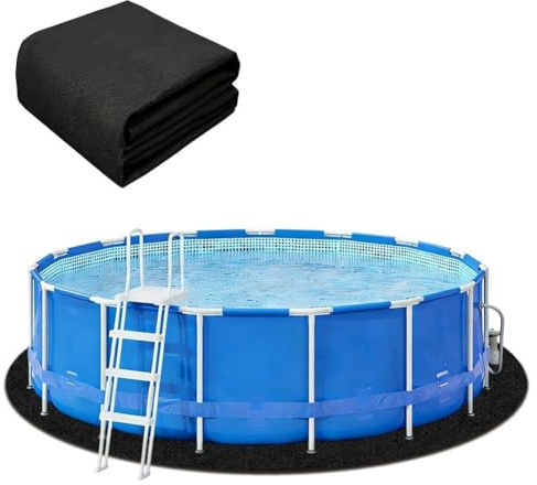 Pool Unterlage, Poolunterlage, Runde Poolmatte, Filz Bodenplane für Pools, Outdoor Pool Bodenschutzmatte, Pool Bodenplane Runden, Ø305 370 460 cm, Whirlpoolmatte, für Hinterhof Garten Rasen (460 cm)
