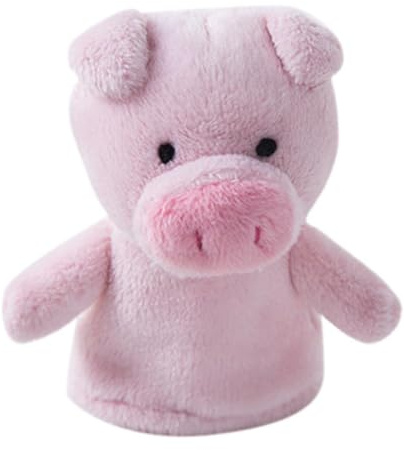mophrati Fingerpuppen Set mit Cartoon Tiern, Lernspielzeug für Babys, Geschenkidee für Kinder, rosa Schweinchen