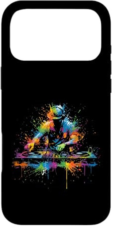 Carcasa para iPhone 17 Pro MAX DJ Rave EDM Music Festival DJ y Tocadiscos Pintura Splash Art