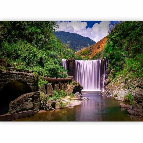 murando Fotomurales Paisaje 300x210 cm XXL Papel pintado tejido no tejido | Decoración de Pared decorativos Murales moderna de Diseno Fotográfico Naturaleza Cascada Tropical