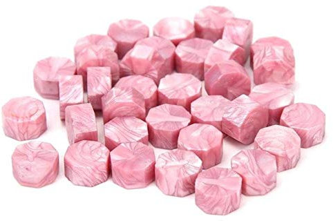 BTKNOO 100Pcs / Lot Retro Stempeln Siegelwachs Bunte Perlen Wachssiegelstempel für Umschlagdokumente Hochzeitsgeburtstagsfeier Einladung, Wachs A.