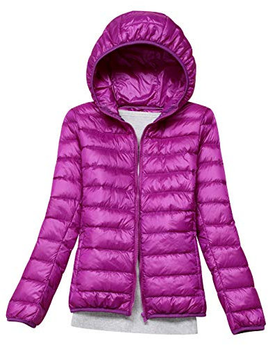 Piumino Leggero Donna Con Cappuccio Piumini Leggeri Giacca Piumino Leggeri Donna Giacconi Invernali Cappotto Piumino Ultraleggero Pesante Giubbotti Imbottiti Giubbini Giacca Imbottito Caldo Viola 3XL