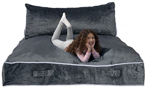 Milliard Deluxe Crash Pad, Bean Bag Couch, Sensory Pad with Foam Blocks for Kids and Adults with Washable Cover (5 feet x 4.5 feet)