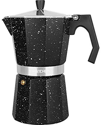 URBN-CHEF Stove Top Espresso Cafetiere Coffee Maker Kitchen Brewer Moka Pot (Capacity: 6 Cups)