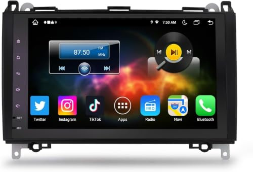 Erisin Qualcomm 8-Cœur 4GO+64GO Android 16 Autoradio Bluetooth pour Mercedes Classe A W169 Classe B W245 Viano Vito Sprinter VW Crafter, 9 GPS Stéréo CarPlay Android Auto Dab+ DSP WiFi 4G Canbus SWC