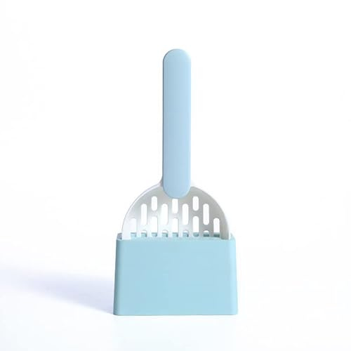 Cuchara de arena para gatos con soporte, pala de arena para gatos, cuchara de plástico ABS fuerte, herramienta de limpieza de mascotas grande para suministros de limpieza de arena de gatos, productos