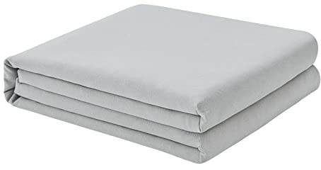FreshCulture Twin Flat Sheet - Hotel Quality Twin Flat Sheet Only - Brushed Microfiber Top Sheet - Ultra Soft & Breathable - Wrinkle-Free - Easy Care - Single Flat Sheet (Twin, Light Grey)