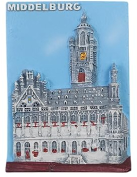 Middelburg Rathaus Niederlande Kühlschrankmagnet 3D Reise Souvenir Kühlschrank Dekoration Magnetaufkleber Handwerk Kollektion