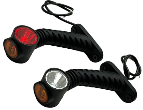 MelTruck 2x LED Umrissleuchte Seitenleuchte Positionsleuchte E9 für LKW PKW Anhänger Links+Rechts (lange 175 mm)