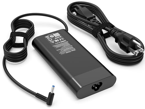 200W Laptop Charger Fit for HP Omen 15 17 Pavilion Gaming Laptop 15 17 Zbook 17 G5 G6 Fury G10 G9 Create G7 Studio G10 G9 TPN-DA10 L00818-850 ADP-200HB B TPN-LA21 TPN-LA20 Victus Power Supply Adapter