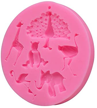 Moldes Tartas Silicona 2 Piezas De Pastel De Fondant De Pavo Real Elefante De Mono Horneado Decoración De Chocolate Molde De Silicona De Arcilla Ultraligera