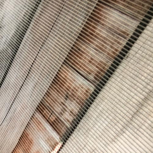 VISION S LIZZA Schiebegardine, halbtransparent, 260x60 cm, grau, Holzmotiv, Farbe:Natur, Größe:260 x 60 cm, Anzahl:6er Set (3X, 3X)