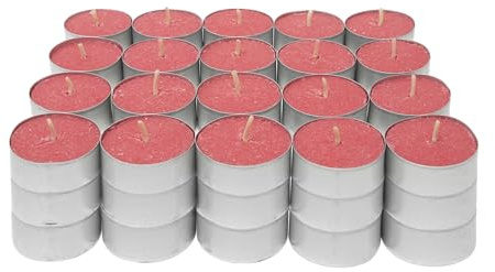 COM-FORT HOUSE | Velas de te Perfumadas | Pack velas de 60 Unidades | Velas de Té Calientaplatos | Tealight | 4,5 Horas de Duración | Olor Frutas del Bosque