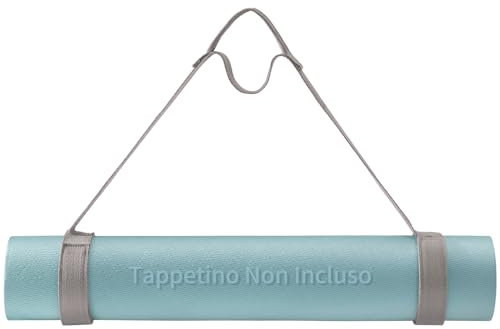 Trilancer Sangle Réglable pour Tapis de Yoga avec Fermeture Auto-agrippante, pour Transporter, Ranger et Organiser Les Tapis de Yoga de Toutes Tailles (Gris) - Tapis Non Inclus