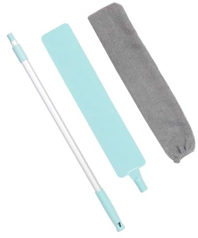 Spolverino per Polvere in Microfibra Lavabile con Manico Telescopico Flessibile Snodabile Allungabile