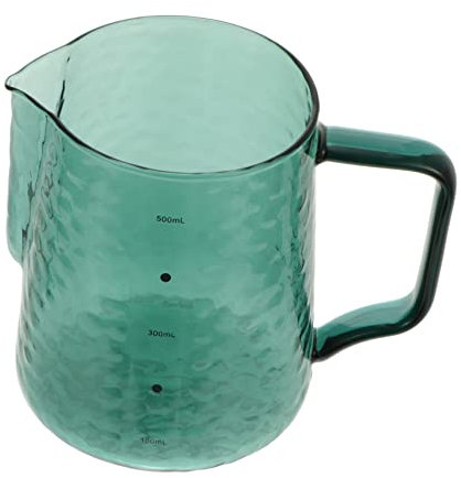 Cabilock Glas Milchkanne Mit Großem Fassungsvermögen Kaffeebehälter Schnabeltasse Für Dessertläden Cafés Restaurants Zuhause Ergonomischer Griff Skalendesign Nachmittagsteepartys Bankette h