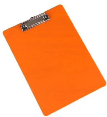Planchettes à Pince 4 pièces A4 presse-papiers porte-papier pince conseil feuille d'écriture Pad Menu données fichier stockage dossier conseil pince(Orange)