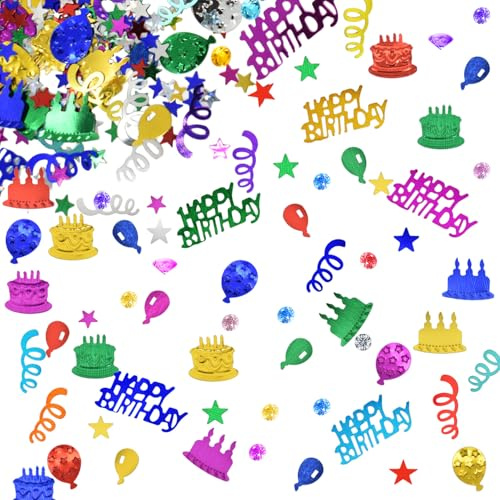 Geburtstag Konfetti Deko Tischdeko Geburtstagsdekoration Confetti Streudeko Bunt Frauen Männer
