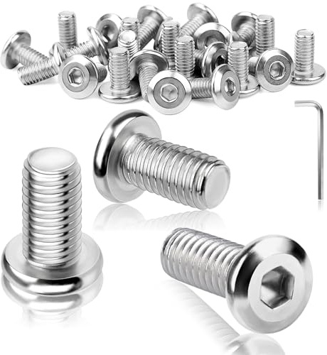 TXXATX Flachkopfschrauben M4x12mm Edelstahl M4 Schrauben 25 Stück | Linsenkopfschrauben Innensechskant, Vollgewinde, mit Schraubenschlüssel & Bit, für Montage, Wartung, Maschinenschrauben