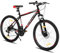 Hiland 27,5 Zoll Mountainbike, 21 Gang Aluminiumrahmen Mountainbike mit Scheibenbremse Speichenräder, Jugendliche MTB Fahrad Herren Damen Einteiliges Fahrradrad Schwarz&Rot