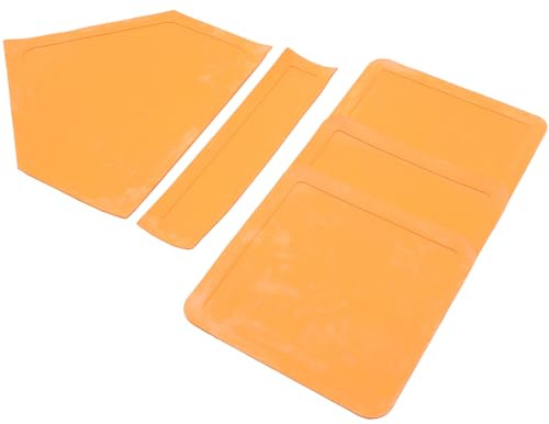 Toyvian Pitcher Plate Pad for Baseball Softball and Kickball Rubber Base Non Slip Design for Backyard Play Training and School Use Includes Pitcher Baseball Plate and Bases