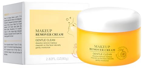 Grapefrukt Makeup-borttagande balsam 80 g, skonsam rengöringsbalsam med skonsam rengöring, tar effektivt bort ansiktsföroreningar, för ren, silkeslen och genomskinlig hud