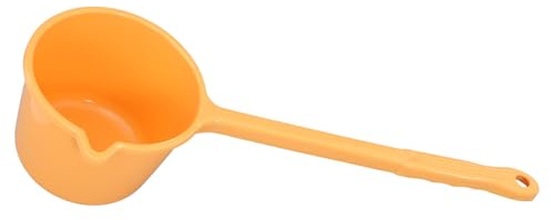 Beavorty Louche à Eau Plastique à Long Manche 1 Pièce Couleur Jaune Clair, Pelle Multifonction Cuisine et Bain, Cuillère à Eau Épaisse pour Usage Domestique et Jardinage