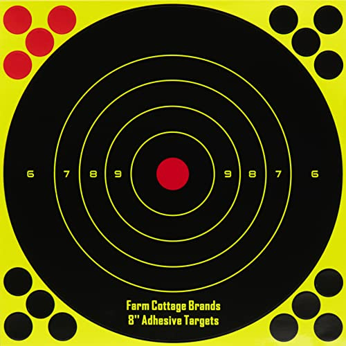 25 Paquete - 8  Palo y Salpicadura cm - Adhesivo Splatterburst Shoot-Nc Tiro Objetivos – donde Tu Hit Se Convierte Brillante Amarillo Ideal para .22 Rifles,Todo Rifles Aire ,Aire Pistolas,Airsoft BB