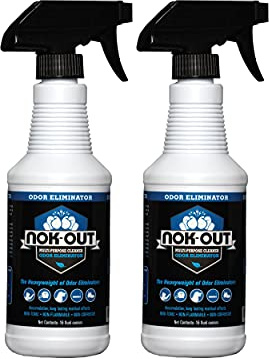NOK OUT Odor Remover, Pet Deodorizer and Cleaning Spray, Made in the USA, 16 Fluid Ounce Spray, 2-Pack
