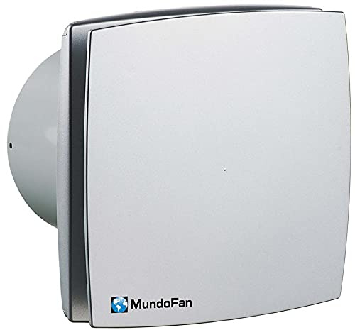 Mundofan Aludecor-MU Extractor de baño con Temporizado, 125 mm de Diámetro