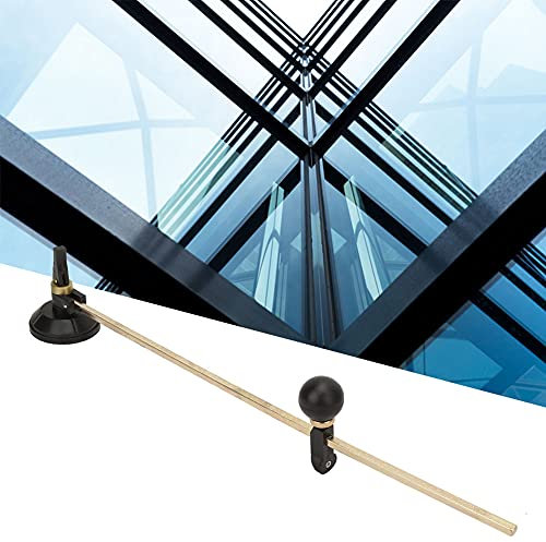 Telituny Cortador de vidrio Cortador de vidrio Cortador de corte circular de 6 compases de rueda con círculo de ventosa para decoración del hogar(Los 80cm)