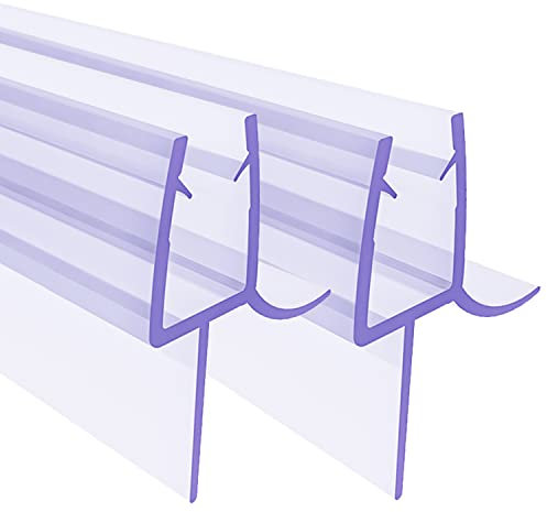 SONNI Goma Mampara Ducha 2x80cm Ajustable Junta Mampara Ducha Bañera Baño Puerta Adecuado para Cristal 7mm 8mm Fácil Montaje