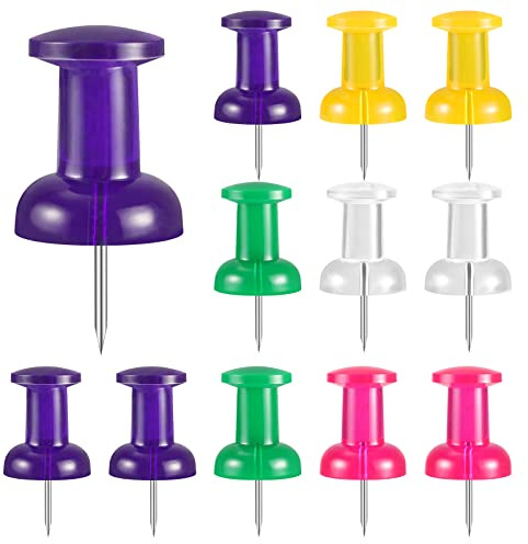 40 Count 1.8 Inch Jumbo Push Pins for Cork Board, Giant Colored Push Pins Large Thumb Tacks for Bulletin Boards Wall Map Painting Craft Projects