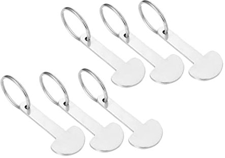 CAXUSD 6pcs Trolley Tokens Key Portable Metal Shopping Cart Tokens Keychain for Easy Access to Trolley Supplies for Daily Shopping