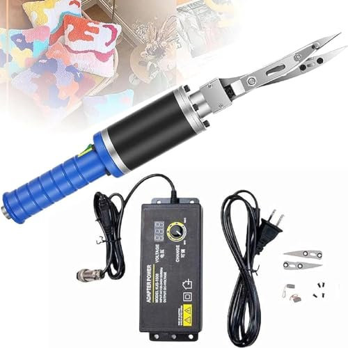 Tufting-Schnitzschere, Nähschere, Teppichschnitzer, Stoffschneider mit Ersatzschneidklinge, 0–4000 U/min einstellbare Geschwindigkeit, 200 W Leistung, Tufting-Schere, Nähen, Basteln, Schneiden