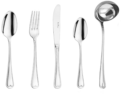 Pintinox - Servizio posate Cannes, 49 pezzi, Acciaio Inox 18/10 Set completo di posate miste, Realizzate in Italia