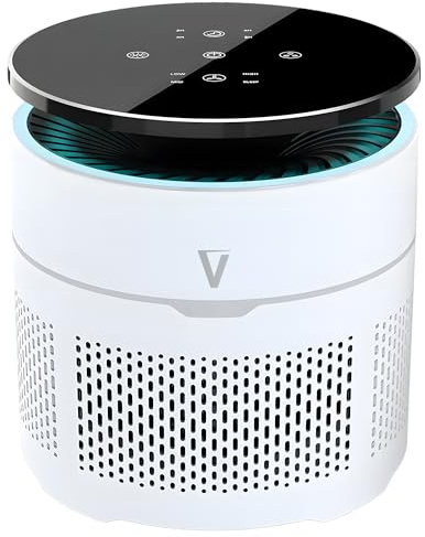 Small Air purifier ECO360 - Anti Bacteria Silent Air Cleaner Ionizer Hepa Filter Desktop Mini Portable Home Air Purifier - White