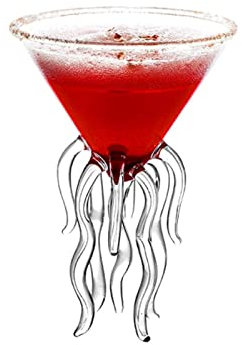 FrEshn Wine Glasses 3D Jellyfish Muller Martini Wine Glasses Cup Red Wine Glasses