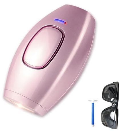 PureGlow Hair Removal, Epilatore Luce Pulsata IPL, Dispositivo di depilazione permanente con 5 Energia Livelli per donne e uomini, Depilazione Indolore per Viso Gambe Corpo (Rosa)