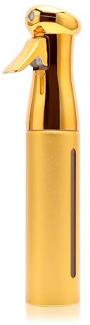 TMAOZW 300ML Salon Spray Bottle Can Hairstyling Beauty Flask Continuous Sprayer Suitable for Hair Mister Spray Bottle Hair Spray Bottles (Color : Gold, Size : 300ml)